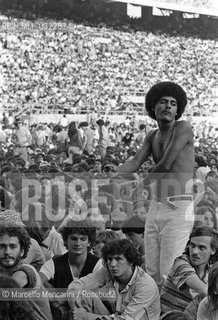 Milan, San Siro Stadium, June 27, 1980. Audience at the concert of Bob Marley / Milano, Stadio San Siro, 27 giugno 1980. Pubblico al concerto di Bob Marley - ©Marcello Mencarini/Rosebud2