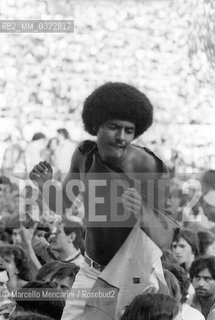 Milan, San Siro Stadium, June 27, 1980. Audience at the concert of Bob Marley / Milano, Stadio San Siro, 27 giugno 1980. Pubblico al concerto di Bob Marley - ©Marcello Mencarini/Rosebud2