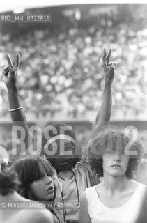 Milan, San Siro Stadium, June 27, 1980. Audience at the concert of Bob Marley / Milano, Stadio San Siro, 27 giugno 1980. Pubblico al concerto di Bob Marley - ©Marcello Mencarini/Rosebud2