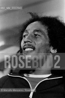 Milan, June 27, 1980. Jamaican reggae musician Bob Marley during the presentation of his Golden Record Award / Milano, 27 giugno 1980. Il musicista reggae Bob Marley durante la consegna del suo disco doro - ©Marcello Mencarini/Rosebud2