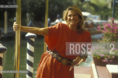 Venice Lido, Venice Film Festival, about 1985. Italian fashion designer Marta Marzotto / Lido di Venezia, Mostra del Cinema di Venezia, 1985 circa. La stilista Marta Marzotto - ©Marcello Mencarini/Rosebud2