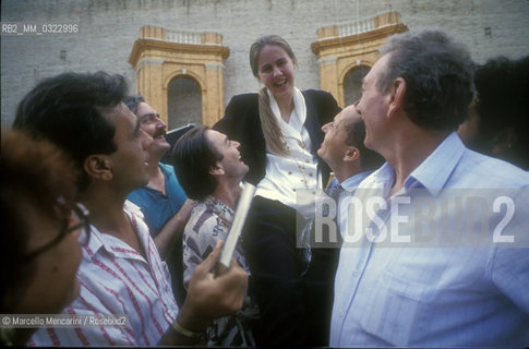 Sferisterio in Macerata, 1991. Italian conductor Elisabetta Maschio / Sferisterio di Macerata 1991. Il direttore dorchestra Elisabetta Maschio - ©Marcello Mencarini/Rosebud2