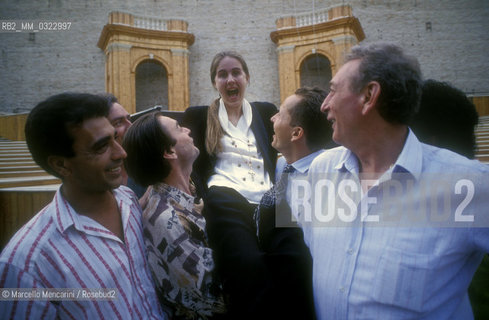 Sferisterio in Macerata, 1991. Italian conductor Elisabetta Maschio / Sferisterio di Macerata 1991. Il direttore dorchestra Elisabetta Maschio - ©Marcello Mencarini/Rosebud2