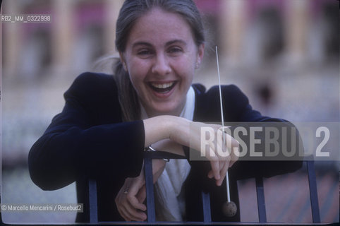 Sferisterio in Macerata, 1991. Italian conductor Elisabetta Maschio / Sferisterio di Macerata 1991. Il direttore dorchestra Elisabetta Maschio - ©Marcello Mencarini/Rosebud2