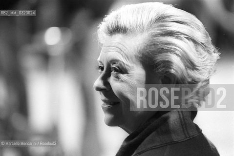 Rome, 1985. Italian actress Giulietta Masina / Roma, 1985. Lattrice Giulietta Masina - ©Marcello Mencarini/Rosebud2