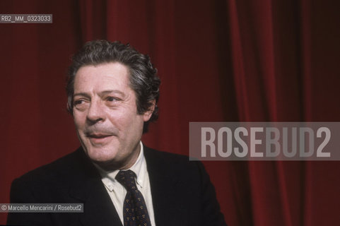 Cannes Film festival 1984. Italian actor Marcello Mastroianni, in competition with the movie Henry IV directed by Marco Bellocchio / Festival del Cinema di Cannes 1984. Lattore Marcello Mastroianni, in concorso con il film Enrico IV diretto da Marco Bellocchio - ©Marcello Mencarini/Rosebud2