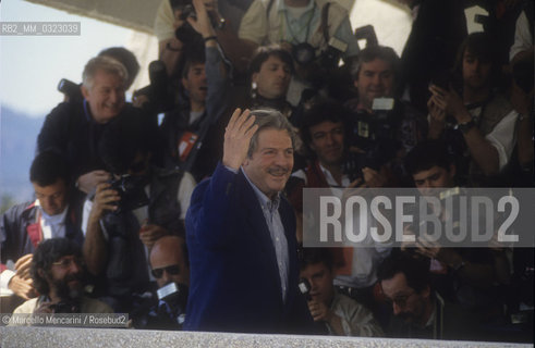 Cannes Film Festival, 1991. Italian actor Marcello Mastroianni, in competition with the movie The Suspended Step of the Stork (To meteoro vima tou pelargou) directed by Theo Angelopoulos / Festival del Cinema di Cannes 1991. Lattore Marcello Mastroianni, in concorso con il film Il passo sospeso della cicogna (To meteoro vima tou pelargou) di Theo Angelopoulos - ©Marcello Mencarini/Rosebud2