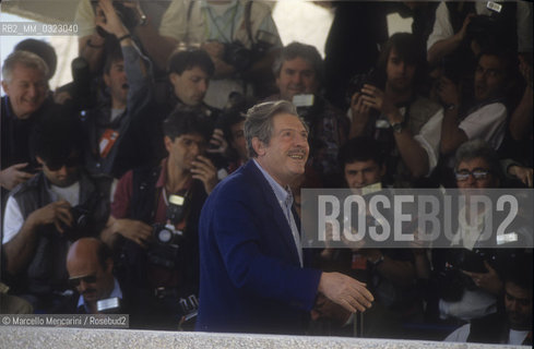 Cannes Film Festival, 1991. Italian actor Marcello Mastroianni, in competition with the movie The Suspended Step of the Stork (To meteoro vima tou pelargou) directed by Theo Angelopoulos / Festival del Cinema di Cannes 1991. Lattore Marcello Mastroianni, in concorso con il film Il passo sospeso della cicogna (To meteoro vima tou pelargou) di Theo Angelopoulos - ©Marcello Mencarini/Rosebud2