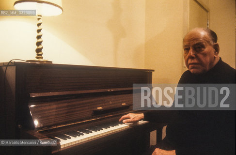 Rome, about 1985. Croatian conductor and composer Lovro von Matacic / Roma, 1985 circa. Lovro von Matacic, direttore dorchestra e compositore - ©Marcello Mencarini/Rosebud2