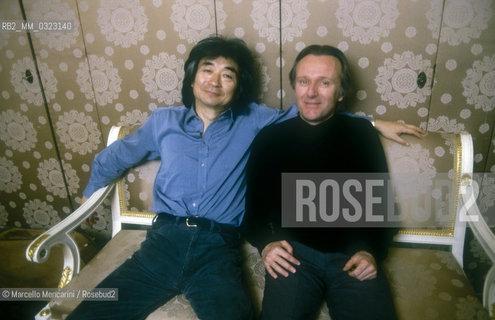 Japanese conductor Seiji Ozawa and Italian theater artistic director Cesare Mazzonis, 1989 / Il direttore dorchestra Seiji -ozawa e il direttore artistico Cesare Mazzonis - ©Marcello Mencarini/Rosebud2