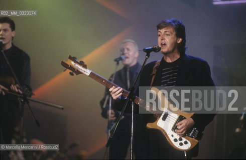 Sanremo Music Festival 1988. Paul McCartney guest at the Festival / Festival di Sanremo 1988. Paul McCartney ospite al Festival - ©Marcello Mencarini/Rosebud2