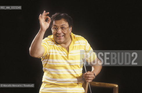 Music conductor Zubin Mehta during a rehearsal (1990) / Il direttore dorchestra Zubin Mehta durante una prova (1990) - ©Marcello Mencarini/Rosebud2