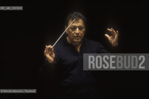 Rome, 1995. Music conductor Zubin Mehta during a rehearsal / Roma, 1995. Il direttore dorchestra Zubin Mehta durante una prova - ©Marcello Mencarini/Rosebud2