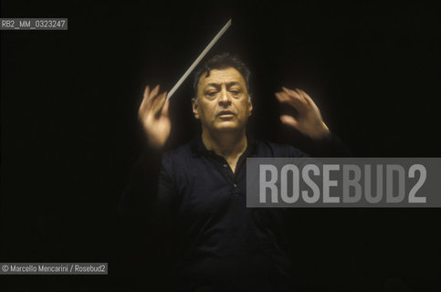 Rome, 1995. Music conductor Zubin Mehta during a rehearsal / Roma, 1995. Il direttore dorchestra Zubin Mehta durante una prova - ©Marcello Mencarini/Rosebud2