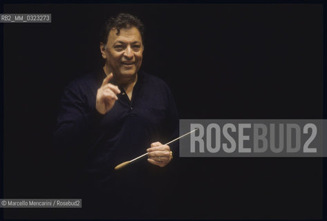 Rome, 1995. Music conductor Zubin Mehta during a rehearsal / Roma, 1995. Il direttore dorchestra Zubin Mehta durante una prova - ©Marcello Mencarini/Rosebud2