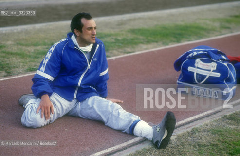 Italian athlete Pietro Mennea who held the 200 m world record for 17 years (from 1979 to 1996), about 1985 / Latleta Pietro Mennea detentore per ventanni (dal 1979 al 1996) del record mondiale sui 200 metri piani, 1985 circa - ©Marcello Mencarini/Rosebud2