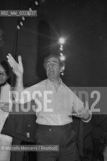 Spoleto (Perugia), Festival of Two Worlds 1980. Composer Gian Carlo Menotti during a rehearsal of his work The Leper  / Spoleto (Perugia), Festival dei due Mondi 1980. Il compositore Gian Carlo Menotti durante una prova della sua opera Il lebbroso - ©Marcello Mencarini/Rosebud2