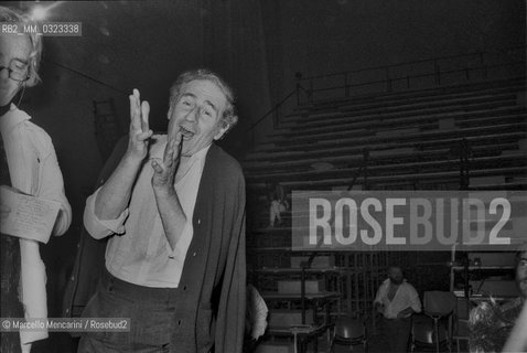 Spoleto (Perugia), Festival of Two Worlds 1980. Composer Gian Carlo Menotti during a rehearsal of his work The Leper  / Spoleto (Perugia), Festival dei due Mondi 1980. Il compositore Gian Carlo Menotti durante una prova della sua opera Il lebbroso - ©Marcello Mencarini/Rosebud2