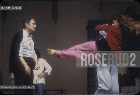 Spoleto (Perugia), Festival of Two Worlds 1980. Composer Gian Carlo Menotti during a rehearsal of his work The Leper  / Spoleto (Perugia), Festival dei due Mondi 1980. Il compositore Gian Carlo Menotti durante una prova della sua opera Il lebbroso - ©Marcello Mencarini/Rosebud2