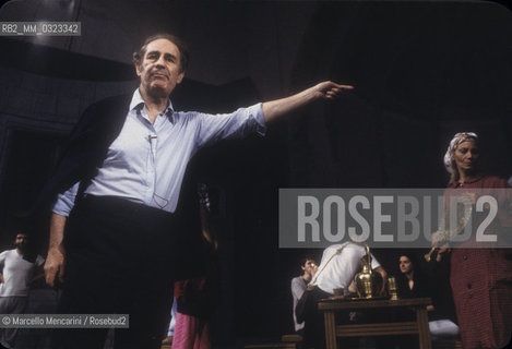 Spoleto (Perugia), Festival of Two Worlds 1980. Composer Gian Carlo Menotti during a rehearsal of his work The Leper  / Spoleto (Perugia), Festival dei due Mondi 1980. Il compositore Gian Carlo Menotti durante una prova della sua opera Il lebbroso - ©Marcello Mencarini/Rosebud2