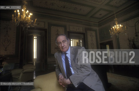 Spoleto (Perugia), 1993. Composer and founder of the Festival of Two Worlds Giancarlo Menotti at Palazzo Campello / Spoleto (Perugia), 1993. Il compositore e fondatore del Festival dei due mondi Giancarlo Menotti a Palazzo Campello - ©Marcello Mencarini/Rosebud2