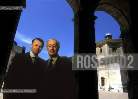 Spoleto (Perugia), Festival of Two Worlds 1997. Francis Menotti (born Francis Phelan) and his adoptive father Gian Carlo Menotti, composer and founder of the festival / Spoleto (Perugia), Festival dei due mondi 1997. Francis Menotti (nato Francis Phelan) con suo padre adottivo Gian Carlo Menotti, compositore e fondatore del festival - ©Marcello Mencarini/Rosebud2