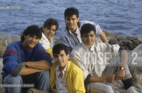 Sanremo Music Festival 1988. Puerto Rican boy band Menudo / Festival di Sanremo 1988. La boy band portoricana Menudo - ©Marcello Mencarini/Rosebud2