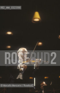 Venice, 1983. Volinist Yehudi Menuhin performing before receiving the Una Vita per la Musica Award (A Life in Music Award) / Il violinista Yehudi Menuhin in concerto prima di ricevere il premio Una vita per la musica - ©Marcello Mencarini/Rosebud2