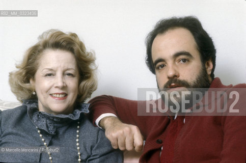 Rome, about 1988. Italian actress Maria Mercader and her son, musician Manuel De Sica / Roma, 1988 circa. Lattrice Maria Mercader e suo figlio, il musicista Manuel De Sica - ©Marcello Mencarini/Rosebud2