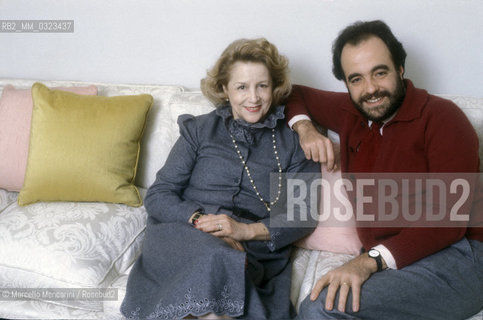 Rome, about 1988. Italian actress Maria Mercader and her son, musician Manuel De Sica / Roma, 1988 circa. Lattrice Maria Mercader e suo figlio, il musicista Manuel De Sica - ©Marcello Mencarini/Rosebud2