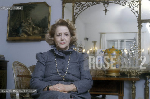 Rome, about 1988. Italian actress Maria Mercader / Roma, 1988 circa. Lattrice Maria Mercader - ©Marcello Mencarini/Rosebud2