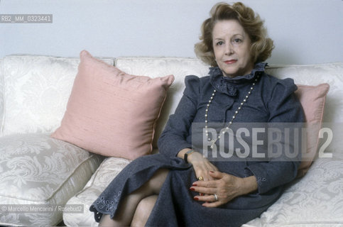 Rome, about 1988. Italian actress Maria Mercader / Roma, 1988 circa. Lattrice Maria Mercader - ©Marcello Mencarini/Rosebud2