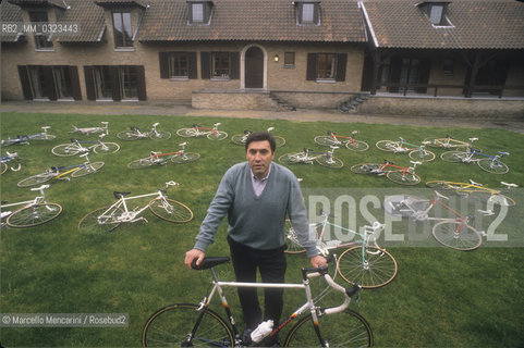 Brussels, 1990. Former cycling champion Eddy Merckx in his bicycle factory / Bruxelles, 1990. Lex campione di ciclismo Eddy Merckx nella sua fabbrica di biciclette - ©Marcello Mencarini/Rosebud2