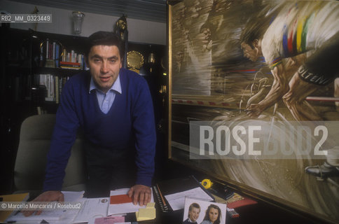 Brussels, 1990. Former cycling champion Eddy Merckx in his bicycle factory / Bruxelles, 1990. Lex campione di ciclismo Eddy Merckx nella sua fabbrica di biciclette - ©Marcello Mencarini/Rosebud2