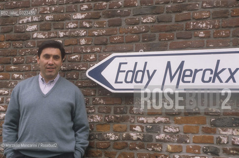 Brussels, 1990. Former cycling champion Eddy Merckx in his bicycle factory / Bruxelles, 1990. Lex campione di ciclismo Eddy Merckx nella sua fabbrica di biciclette - ©Marcello Mencarini/Rosebud2