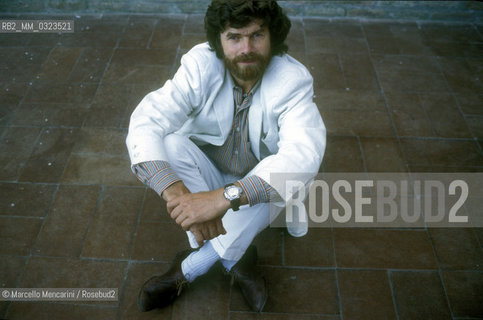 Venice Lido, Venice Film Festival 1991. Climber Reinhold Messner / Lido di Venezia, Mostra del Cinema di Venezia 1991. Lalpinista Reinhold Messner - ©Marcello Mencarini/Rosebud2