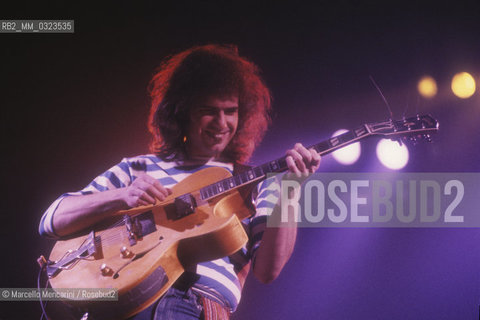 Rome, about 1985. Jazz-fusion guitarist Pat Metheny performing / Roma, 1985 circa. Il chitarrista jazz-fusion Pat Metheny - ©Marcello Mencarini/Rosebud2