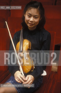 Japanese violinist Midori Goto, 1989 / La violinista giapponese Midori Goto, 1989 - ©Marcello Mencarini/Rosebud2