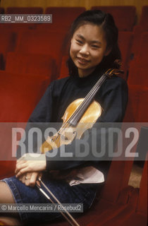 Japanese violinist Midori Goto, 1989 / La violinista giapponese Midori Goto, 1989 - ©Marcello Mencarini/Rosebud2