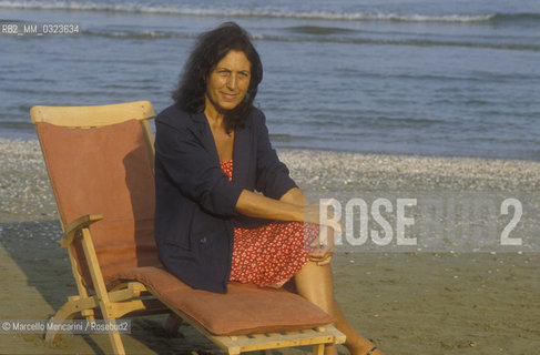 Venice Lido, Venice Film Festival about 1985. Italian writer Milena Milani / Lido di Venezia, Mostra del Cinema di Venezia 1985 circa. La scrittrice Milena Milani - ©Marcello Mencarini/Rosebud2