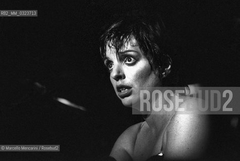 American singer and actress Liza Minnelli performing (about 1985) / Lattrice e cantante Liza Minnelli durante uno spettacolo (1985 circa) - ©Marcello Mencarini/Rosebud2