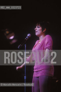 American singer and actress Liza Minnelli performing (about 1985) / Lattrice e cantante Liza Minnelli durante uno spettacolo (1985 circa) - ©Marcello Mencarini/Rosebud2