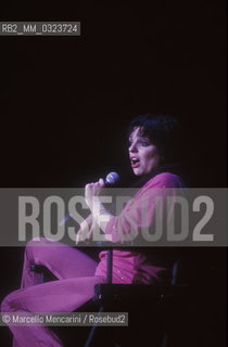 American singer and actress Liza Minnelli performing (about 1985) / Lattrice e cantante Liza Minnelli durante uno spettacolo (1985 circa) - ©Marcello Mencarini/Rosebud2