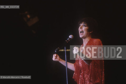 American singer and actress Liza Minnelli performing (about 1985) / Lattrice e cantante Liza Minnelli durante uno spettacolo (1985 circa) - ©Marcello Mencarini/Rosebud2