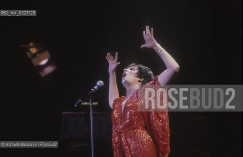 American singer and actress Liza Minnelli performing (about 1985) / Lattrice e cantante Liza Minnelli durante uno spettacolo (1985 circa) - ©Marcello Mencarini/Rosebud2