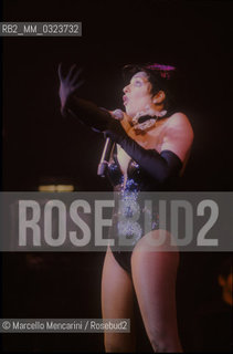 American singer and actress Liza Minnelli performing (about 1985) / Lattrice e cantante Liza Minnelli durante uno spettacolo (1985 circa) - ©Marcello Mencarini/Rosebud2