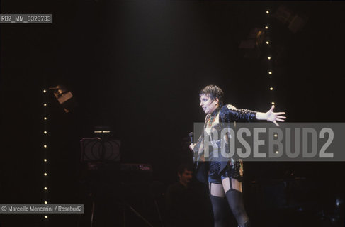 American singer and actress Liza Minnelli performing (about 1985) / Lattrice e cantante Liza Minnelli durante uno spettacolo (1985 circa) - ©Marcello Mencarini/Rosebud2