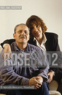 Italian pop singer Domenico Modugno and his wife Franca Gandolfi (about 1990) / Il cantante Domenico Modugno con la moglie Franca Gandolfi (1990 circa) - ©Marcello Mencarini/Rosebud2