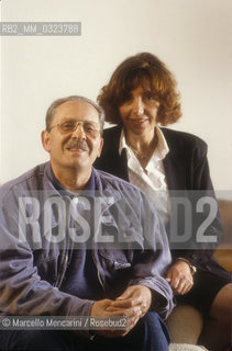 Italian pop singer Domenico Modugno and his wife Franca Gandolfi (about 1990) / Il cantante Domenico Modugno con la moglie Franca Gandolfi (1990 circa) - ©Marcello Mencarini/Rosebud2