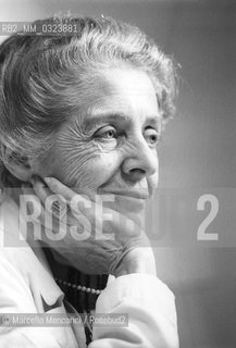 Rome, 1980. Neurologist Rita Levi Montalcini in his laboratory / Roma, 1980. La neurologa Rita Levi Montalcini nel suo laboratorio - ©Marcello Mencarini/Rosebud2